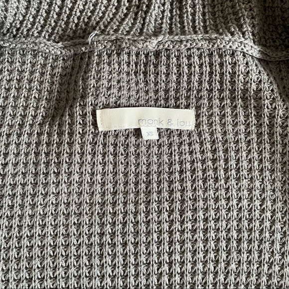 Grey/Olive Draped Cardigan - Picture 3 of 8